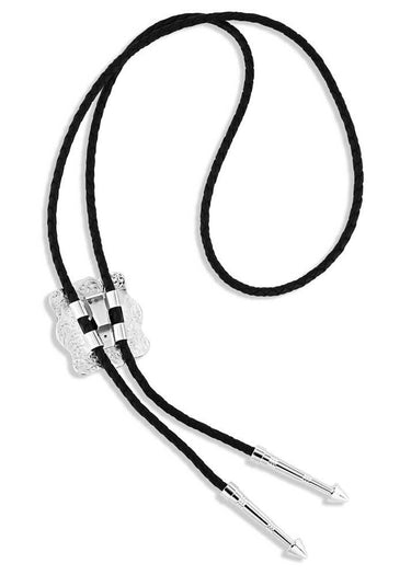 dietro Bolo Tie Scalloped Square by Montana Silversmiths