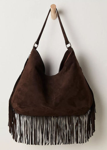 dietro Borsa Finn Fringe Shoulder in Pelle by Free People