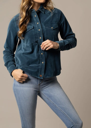 davanti Camicia donna Bonnie in mid blue di Kimes Ranch