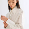 Chemise à col Drama pour femme en blanc usé par Wrangler