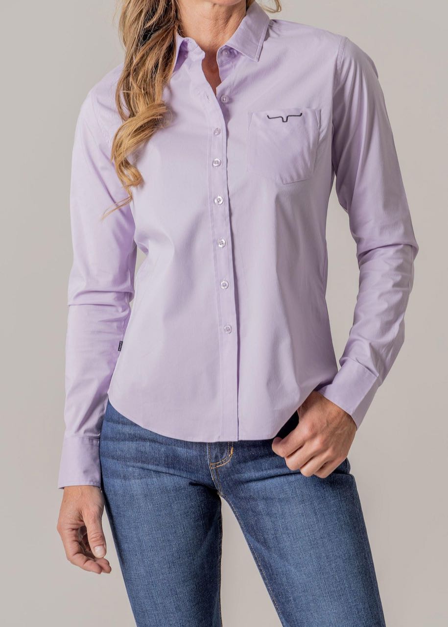 Camicia donna KR Team in lavender di Kimes Ranch