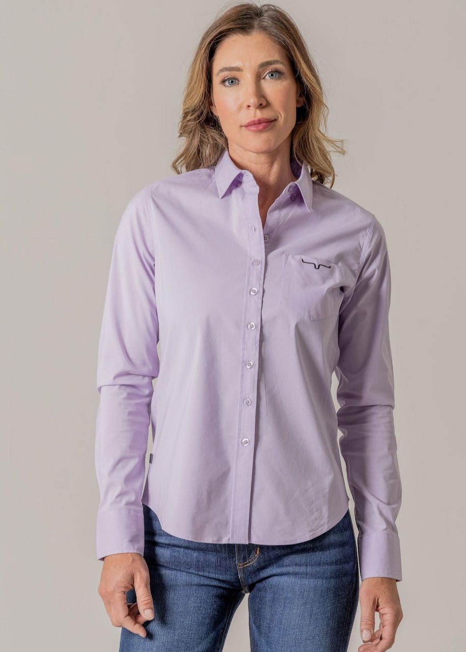 davanti Camicia donna KR Team in lavender di Kimes Ranch