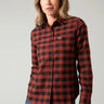 Camicia donna Ladies Garrison in Dark Red di Kimes Ranch