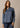 Vorderseite: Damenhemd „Jane“ in Indigo Blue von Kimes Ranch