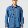 usé sur le devant Chemise en jean Blue Bell pour homme en 2 ans par Wrangler