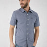 Camisa western de manga corta Linville para hombre en azul marino de Kimes Ranch
