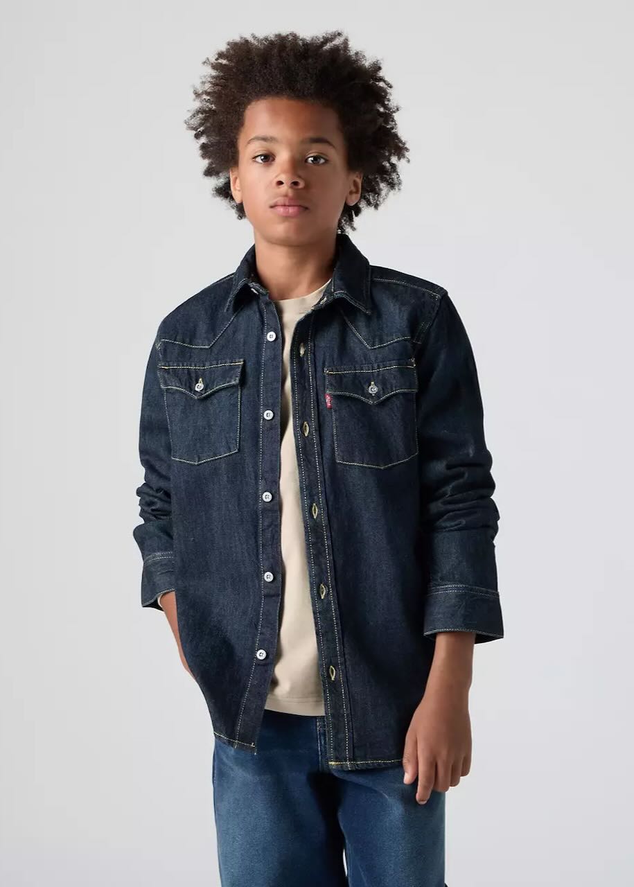davanti Camicia ragazzo western New Barstow in Dark Hallow di Levi's