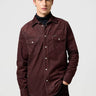 Chemise western en velours côtelé, coupe régulière, pour hommes