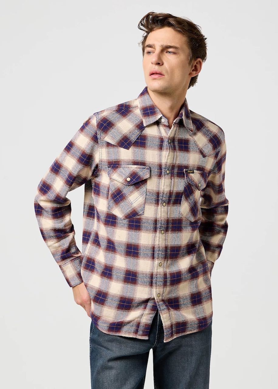 Camicia uomo Regular Western in Birch Blue by Wrangler