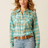 Camicia Western donna Roping Plaid in Breeze Plaid di Ariat