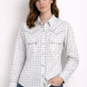 worn Women's Western Taupe Shirt by Panhandle