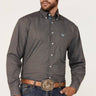 Camicia western uomo Geo Print in Brown di Panhandle