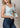 detail design Women's See Saw Tank Top in Ice Blue by Kimes Ranch