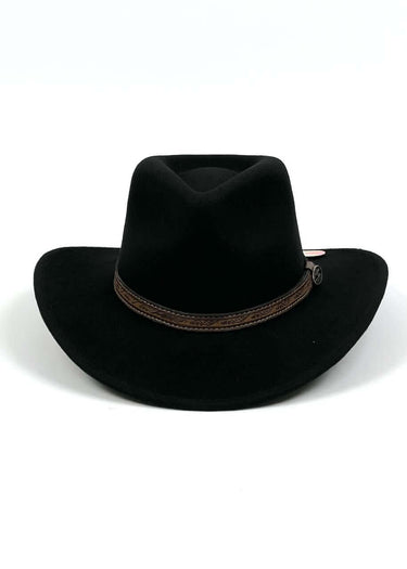 front Expedition Hat in Black by Bullhide