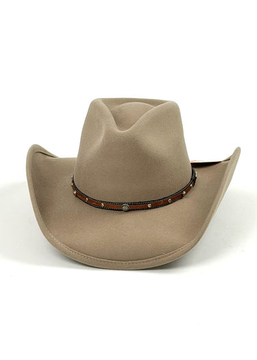 davanti Cappello Pinehurst in feltro Sand di Bullhide