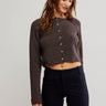 Sydney Shrunken Cardigan in Chocolate Torte by Free People