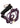 cavezza in corda con longhino color viola e nero