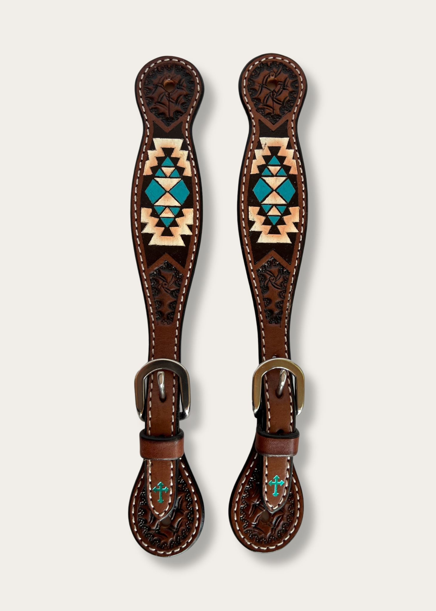 Cinghie per speroni donna Turquoise Cross Aztec di Weaver Leather