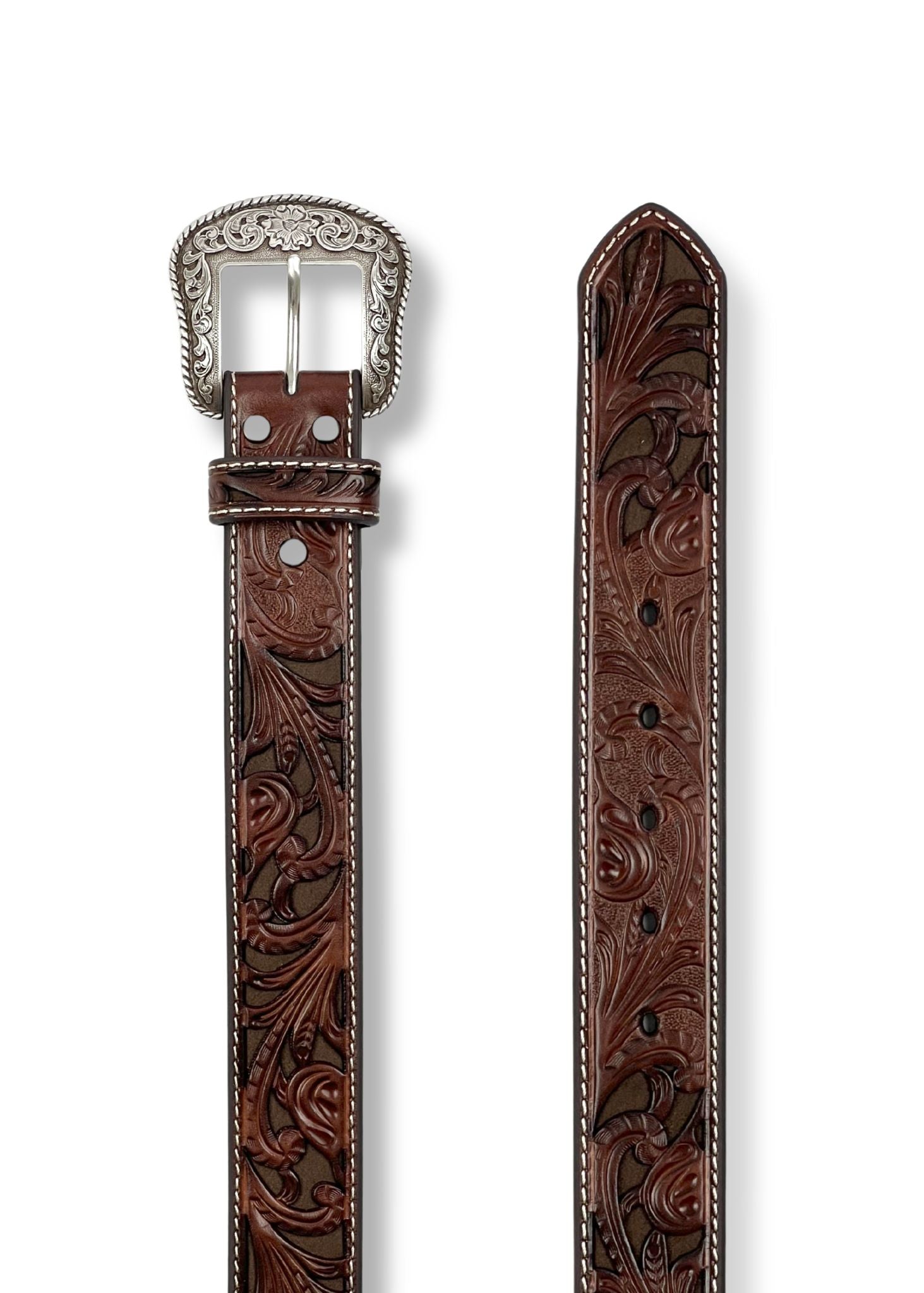 Cintura donna  Leather Floral Embossed in Brown by Ariat