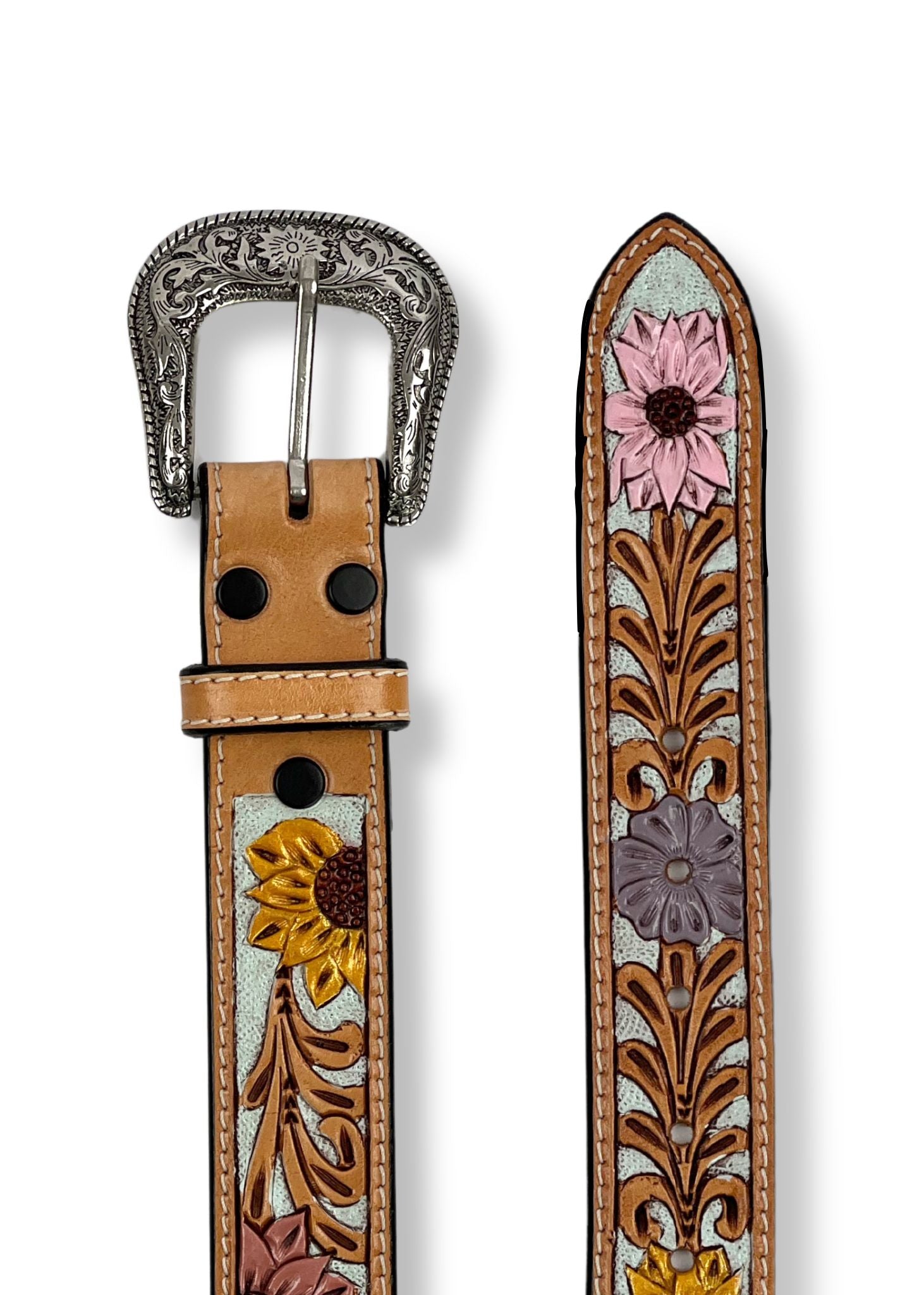 Cintura western donna Sunflower Dasy Hand Tooled di Ariat