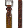Men's Taos Buck Lacing Tan Western Belt by Nocona