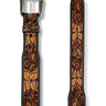 Ceinture occidentale pour hommes, fleurie et brodée de motifs du sud-ouest, avec incrustation en 3D