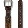 Men's Roughout Buck Lacing Tan Western Belt by Nocona