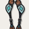 Cinturini per speroni donna Cross Turquoise Beaded di Weaver Leather