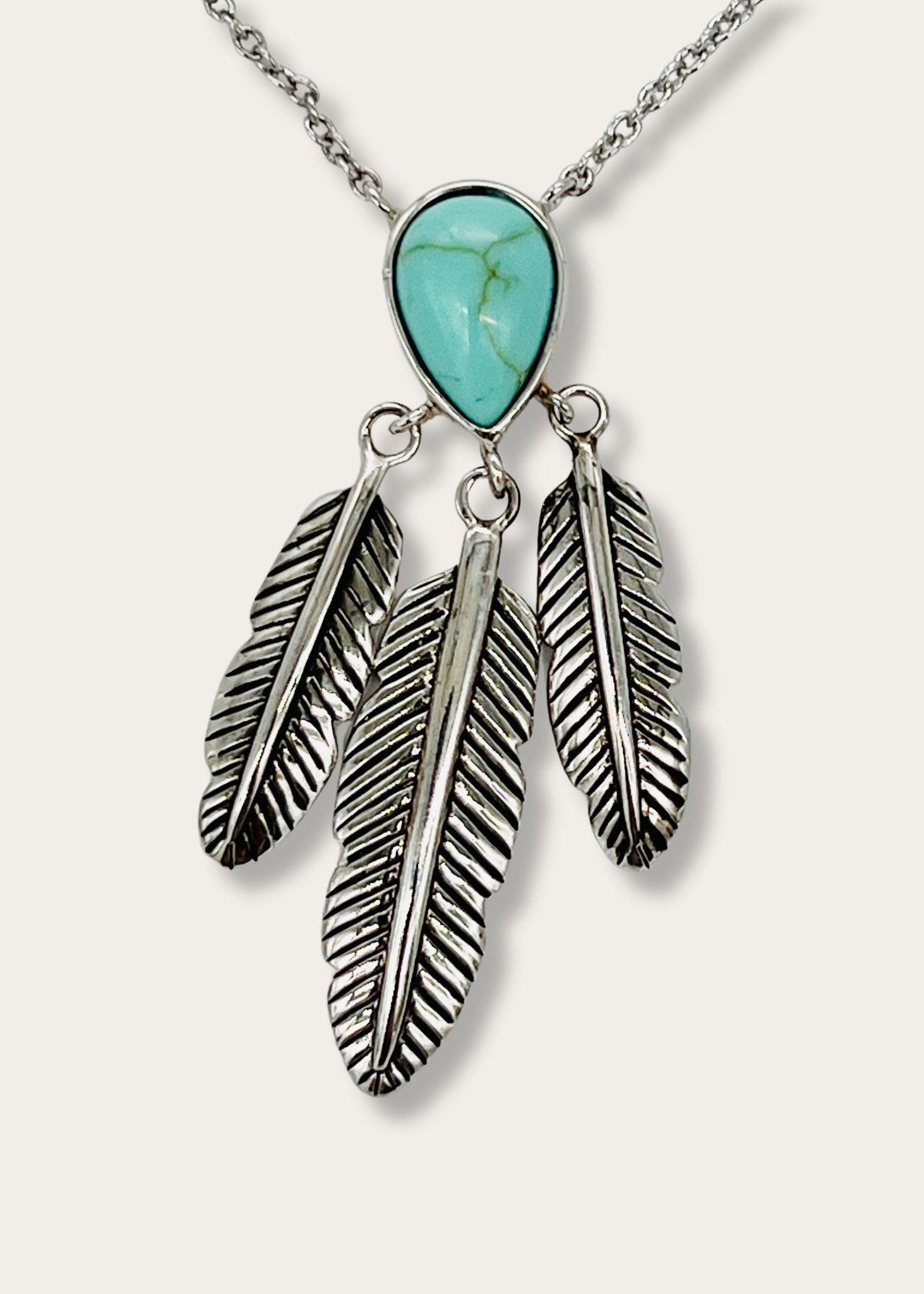 Collana Spirit Turqoise Feather di Montana Silversmith