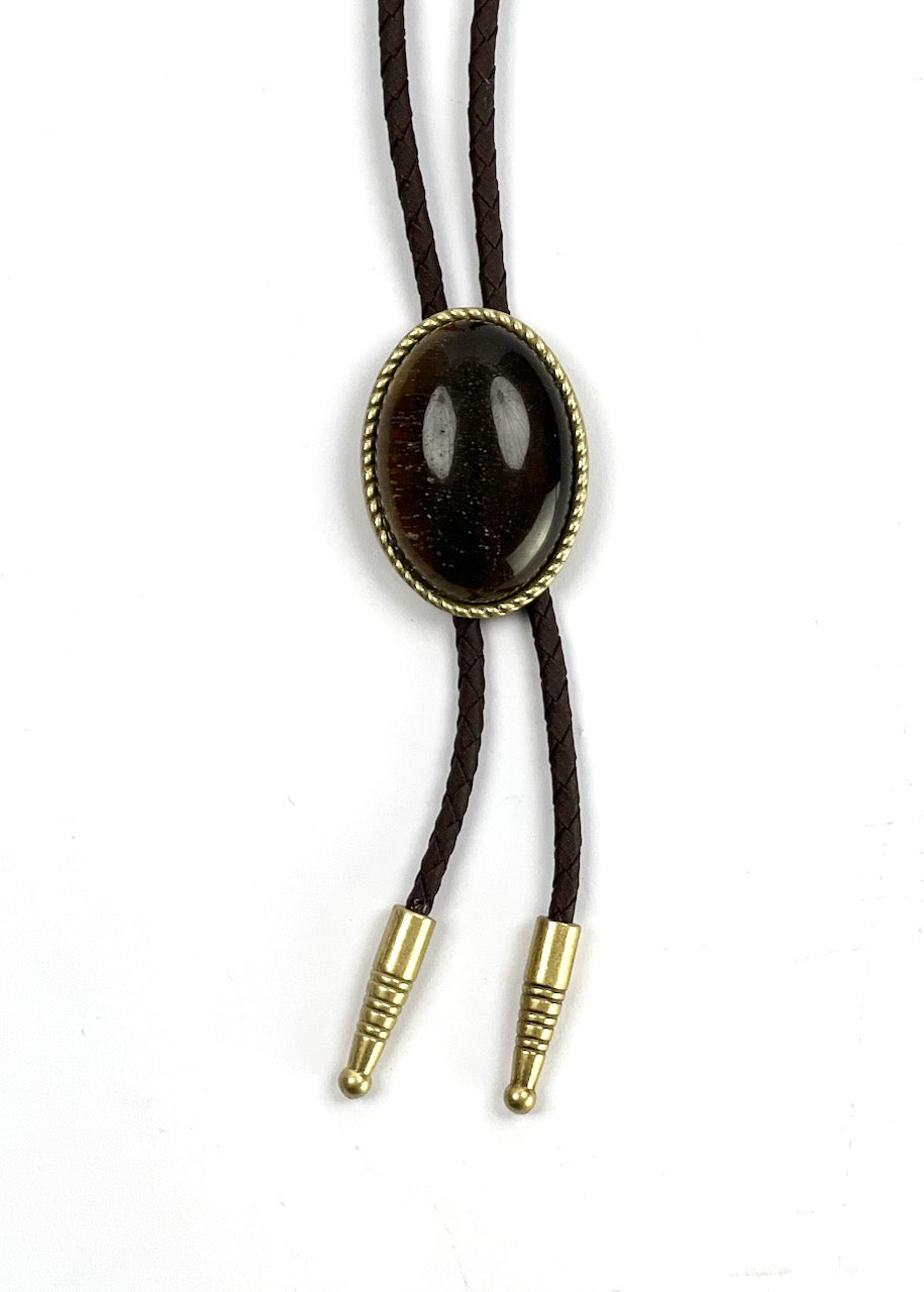 Cravatta da Cowboy Bolo Tigers Eye di Double S