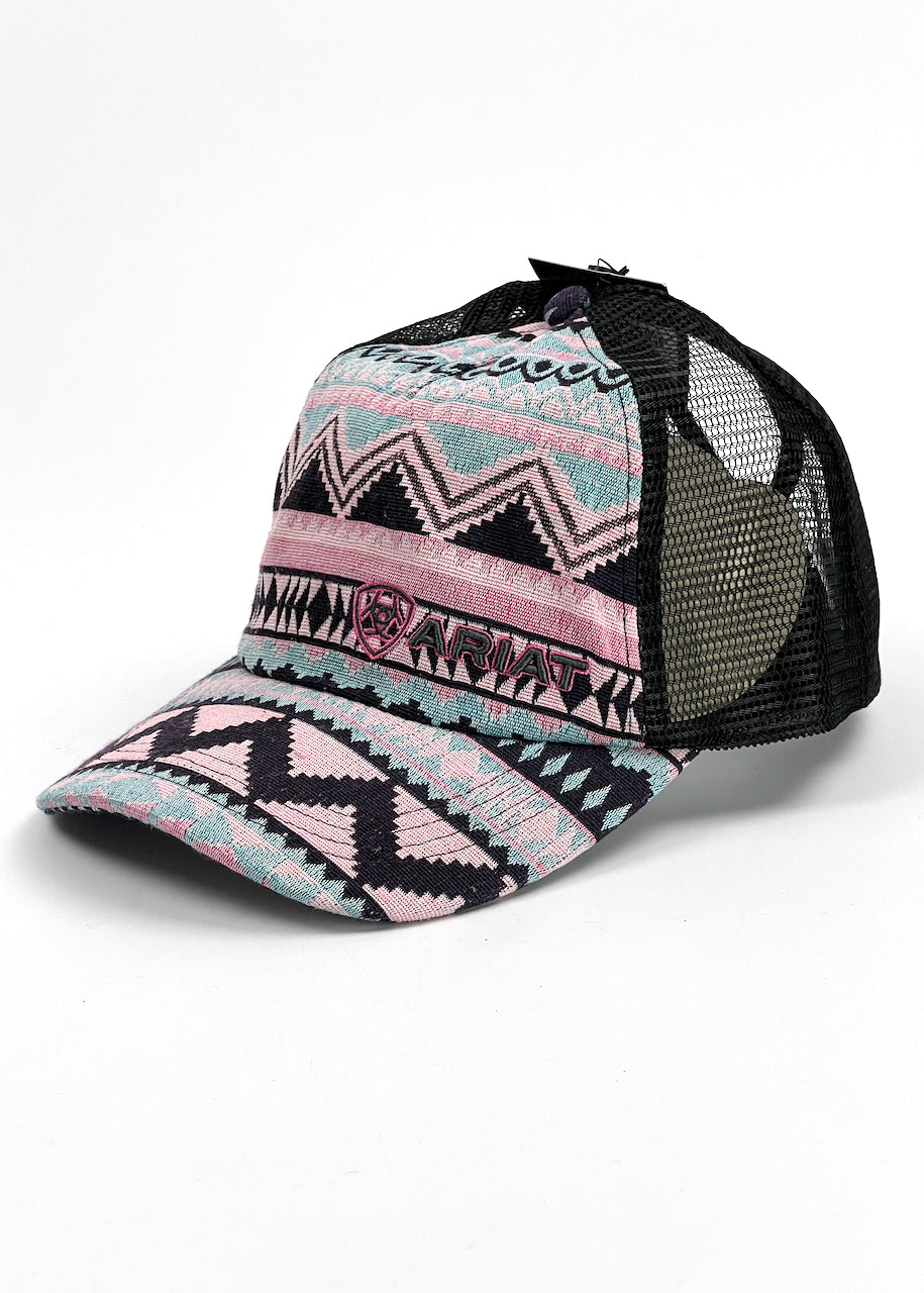 Berretto con visiera Ponyflo Tribal Print Pink di Ariat