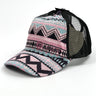 Berretto con visiera Ponyflo Tribal Print Pink di Ariat