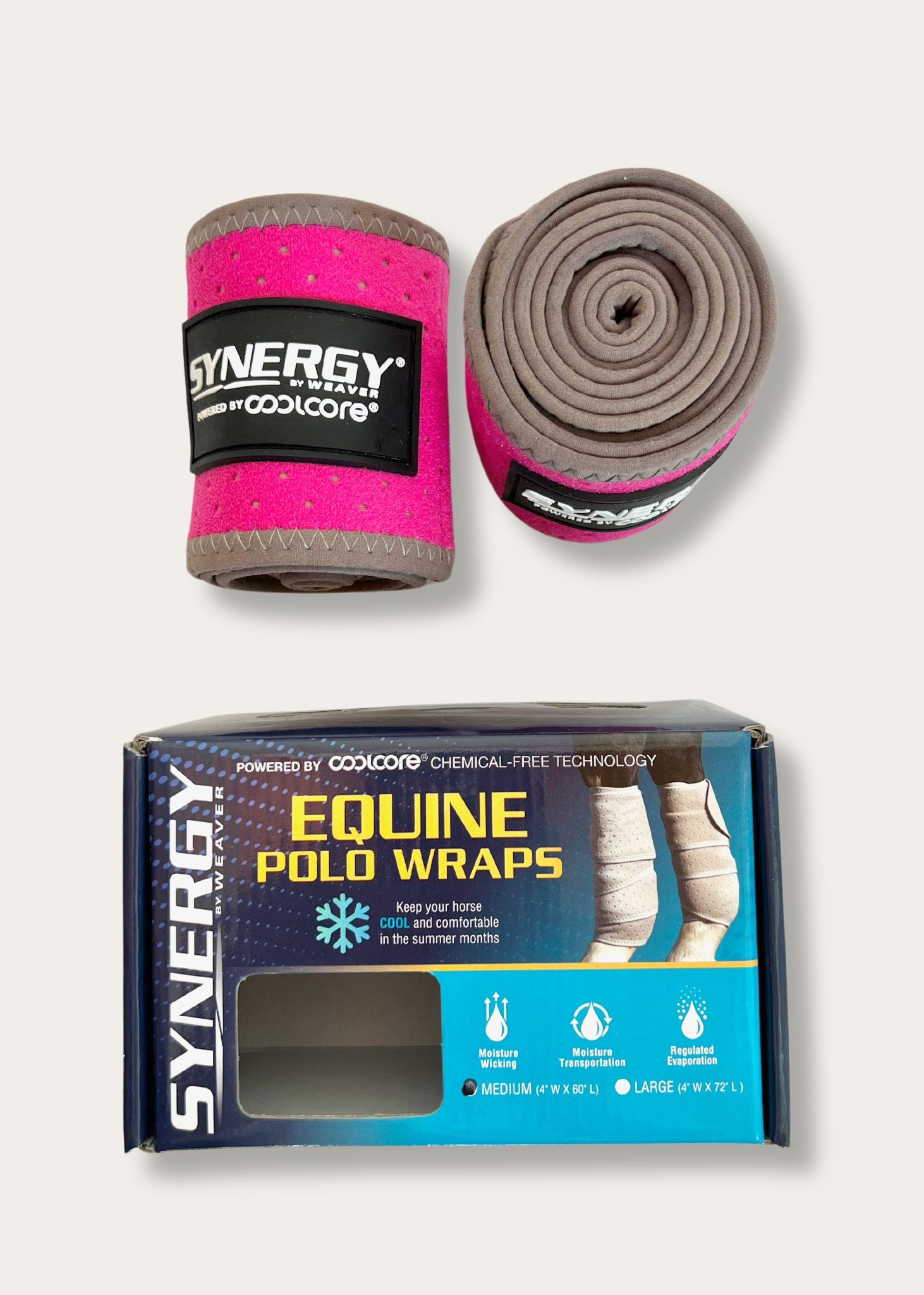 Fasce rinfrescanti Polo Wraps rosa di Synergy