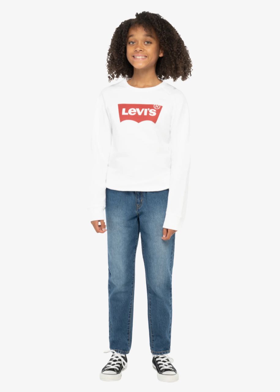 indossata Felpa bambina Ket Item Logo in Red/White di Levi's