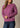 Felpa donna Gina Western Crew in magenta  by Kimes Ranch