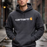 Sweat-shirt Carhartt Logo Carbon Heather pour hommes