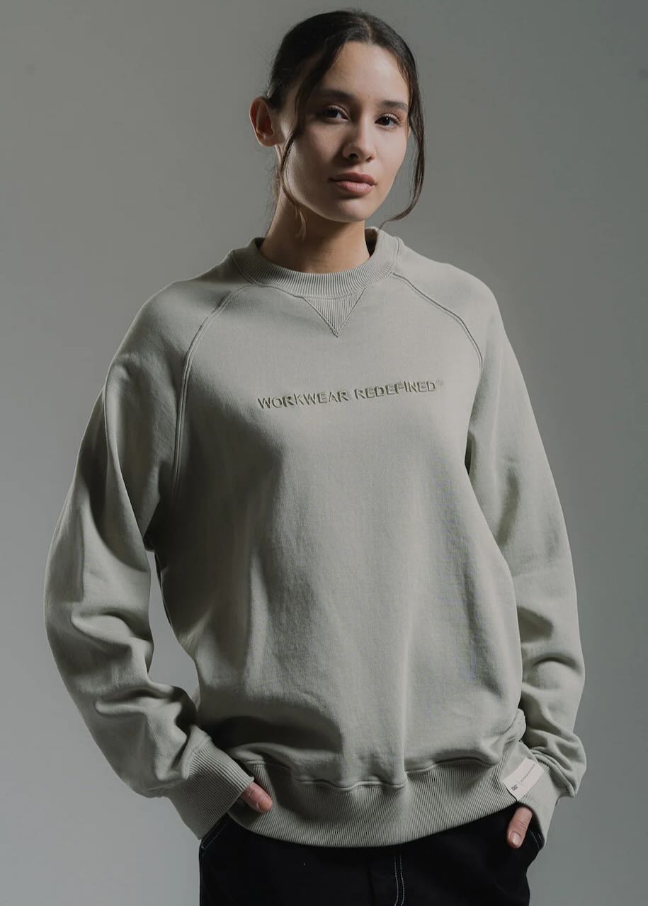 indossata Felpa unisex Workwear Redefined Embroidery by Cat