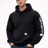 Sweat à capuche avec logo sur la manche en noir par Carhartt