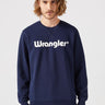 Sweat-shirt homme Logo Crew en marine par Wrangler