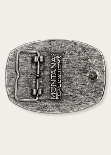 dietro Fibbia Western Matched Pair Deer Buckle by Montana Silversmith