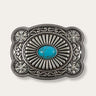 Buckle with Turquoise Stone and Scrolling Motif by Blazin Roxx