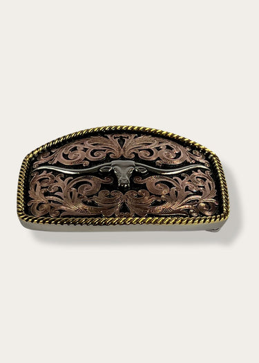 Side Buckle Tri-Color-Texas Longhorn Attitude by Montana Silversmith