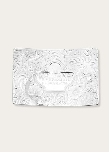 dietro Fibbia Western Santa Fe Sunrise Longhorne by Montana Silversmith