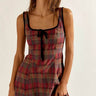 Freya Plaid Midi Dress Cherry Combo by Free People