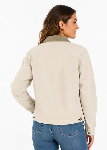 dietro Giacca Donna Canvas Detroit Jacket in Natural by Carhartt