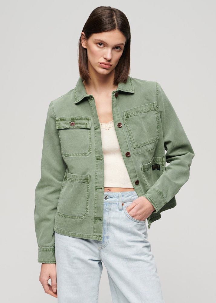 giacca per donna modello core in Jade Green di Superdry 