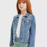 Giacca in Jeans per Bambina Stretch Trucker Matter of Fact di Levi's