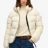 Giacca Puffer donna Sportiva con Cappuccio Off White by Superdry