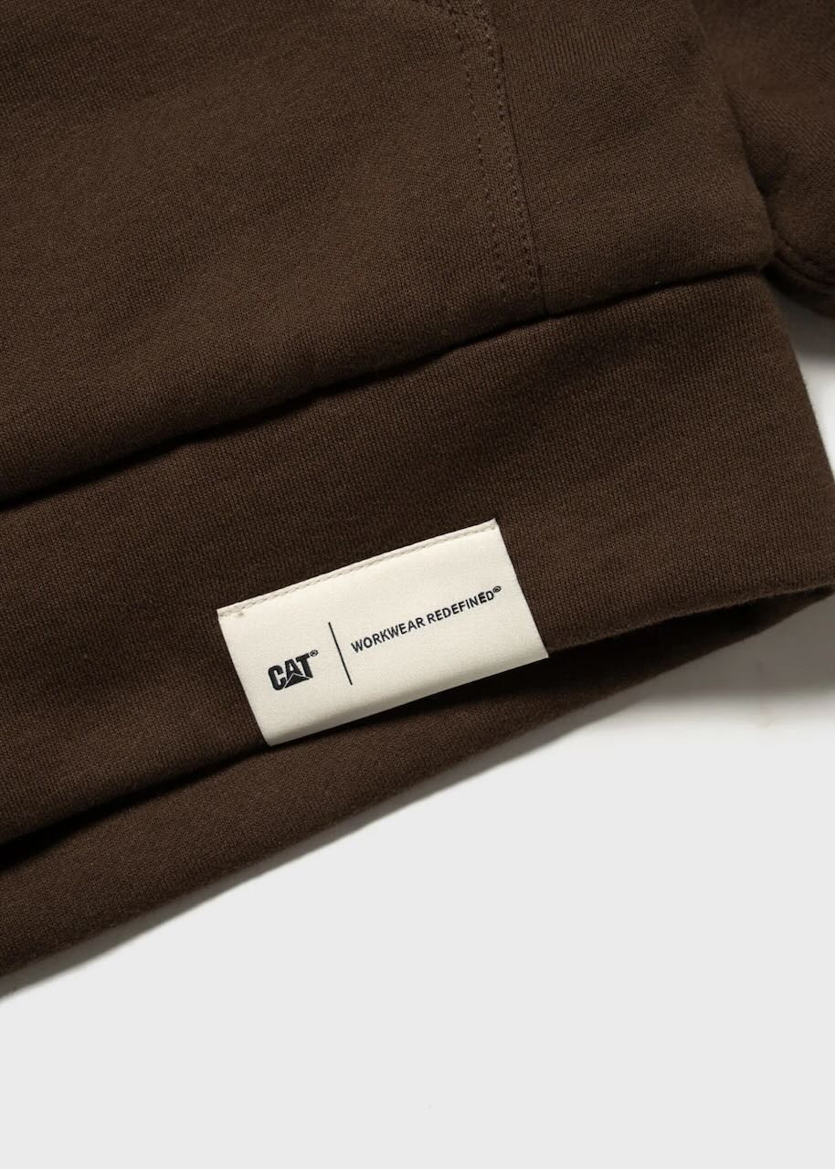 dettaglio etichetta Giacca unisex a Felpa Padded  in slate black by Cat