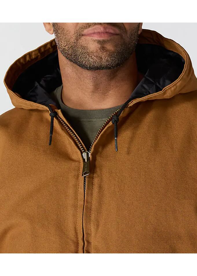 dettaglio zip Giacca uomo Duck Insulated Active di Carhartt